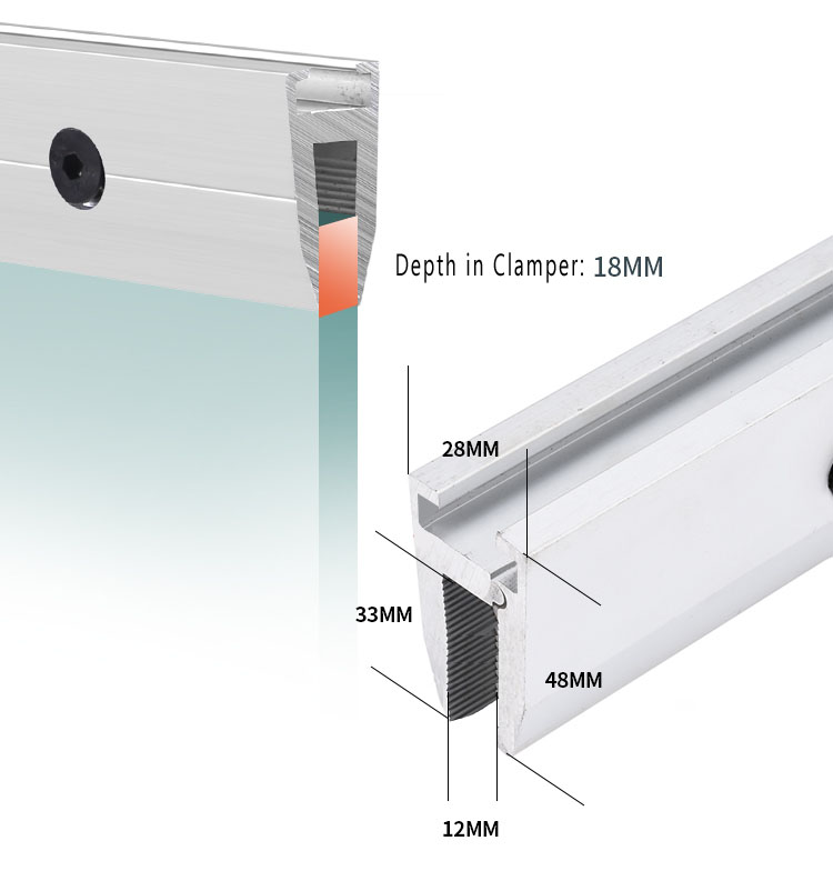 1M Glass Door Panel Clamper