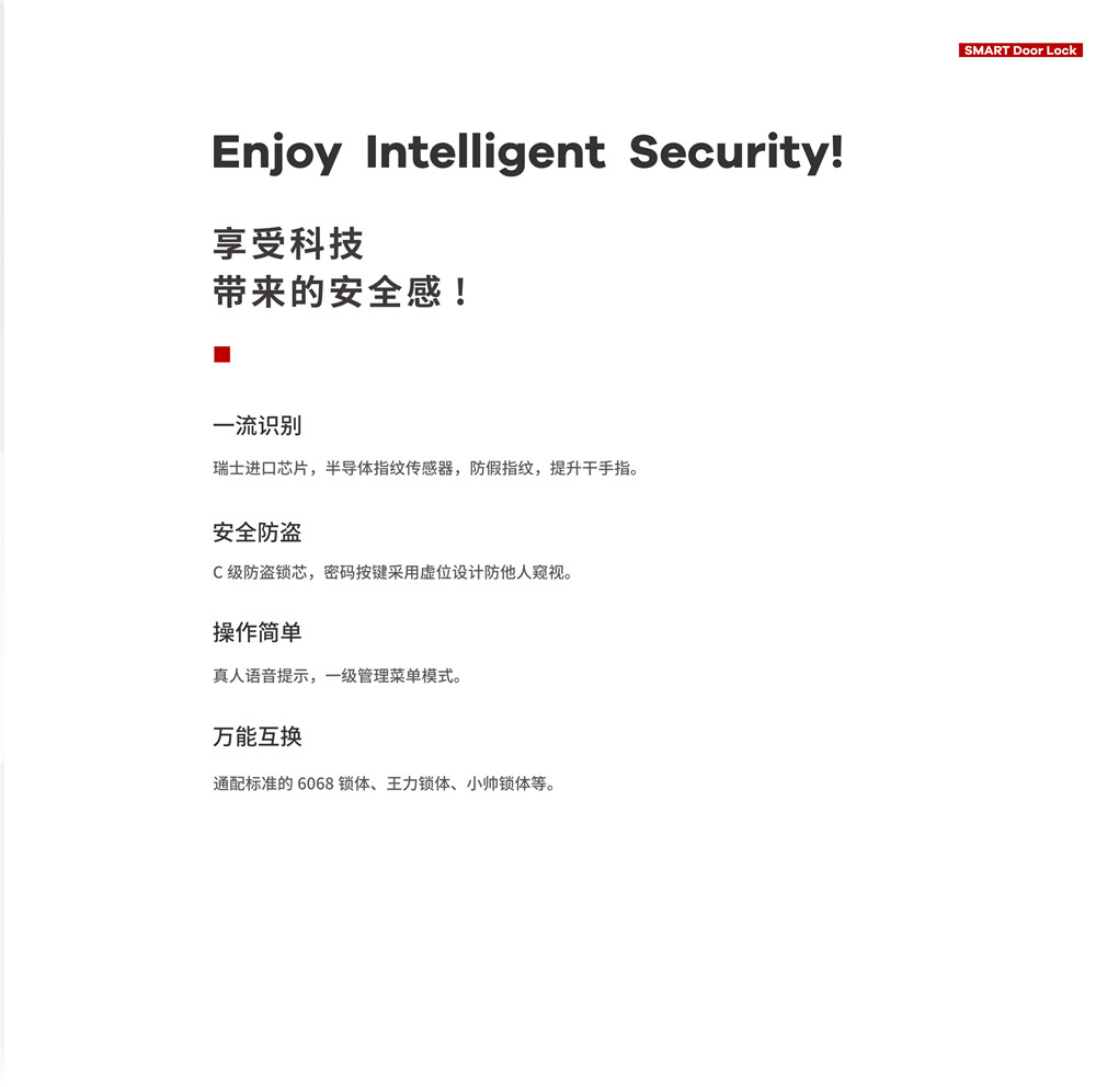 C5 Antique Brass Intelligent smart fingerprint card password door locks