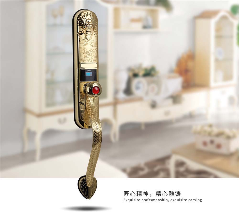 V8 Gold Intelligent smart fingerprint card password door locks