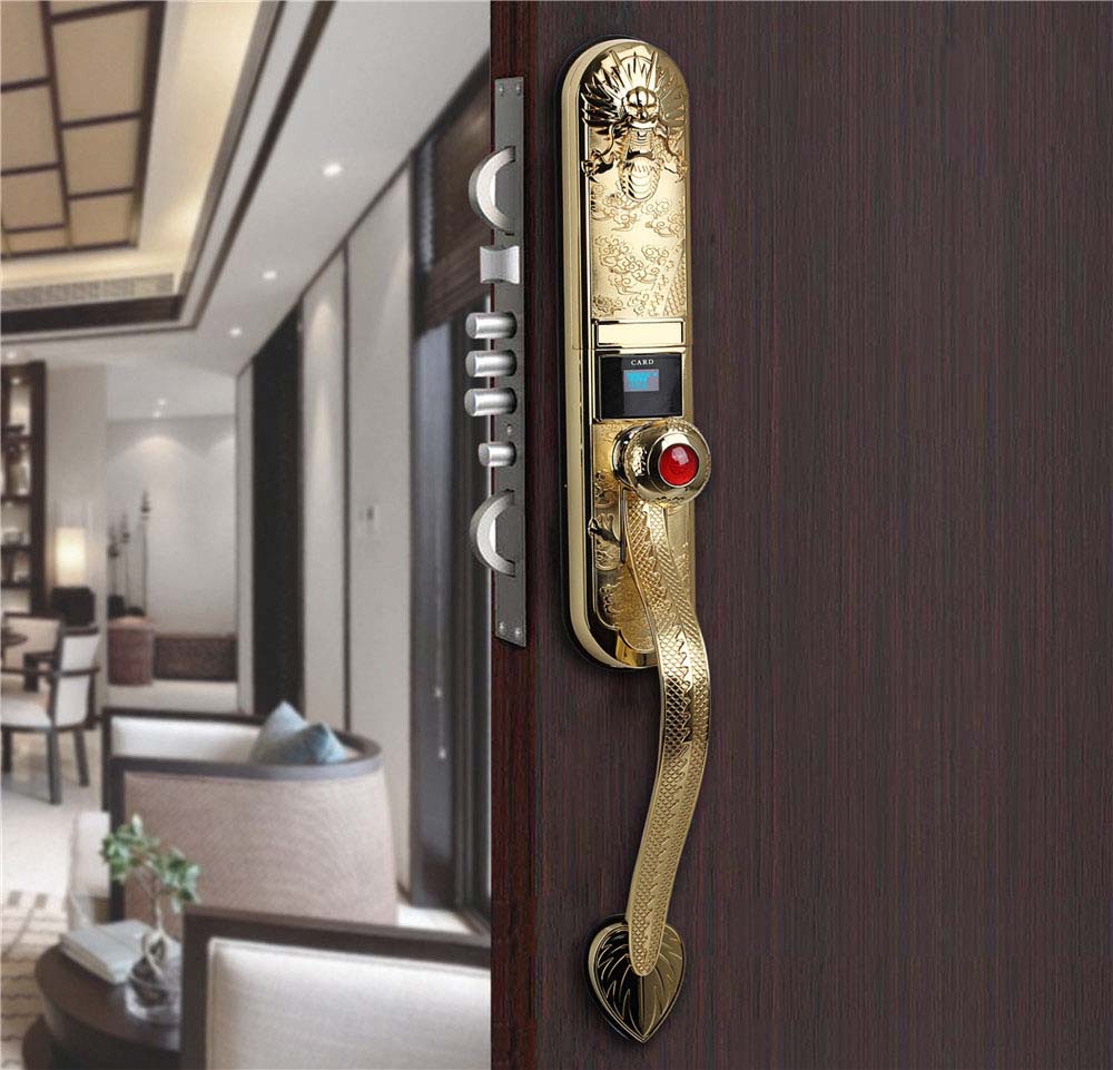 V8 Gold Intelligent smart fingerprint card password door locks