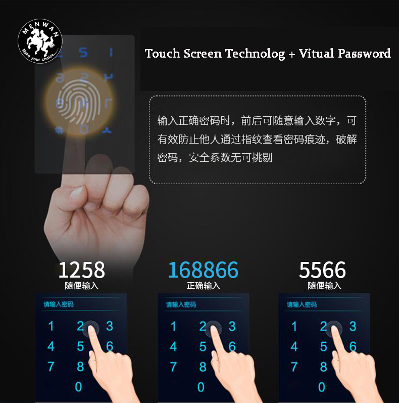 F5 Intelligent smart fingerprint password door lock