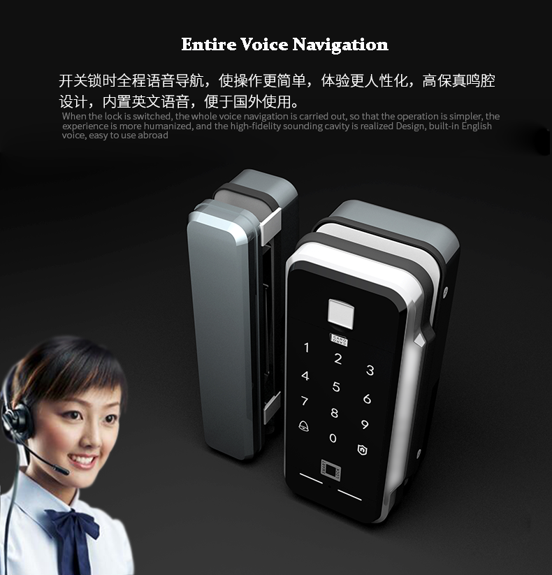 F6 Intelligent smart fingerprint password door lock