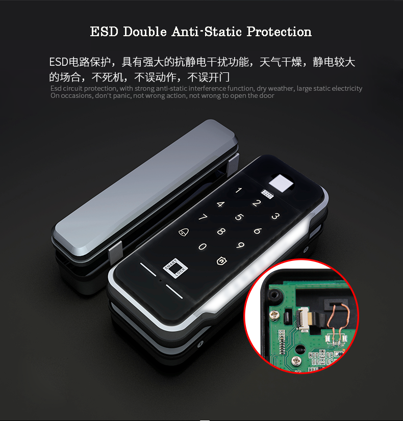 F5 Intelligent smart fingerprint card password door lock