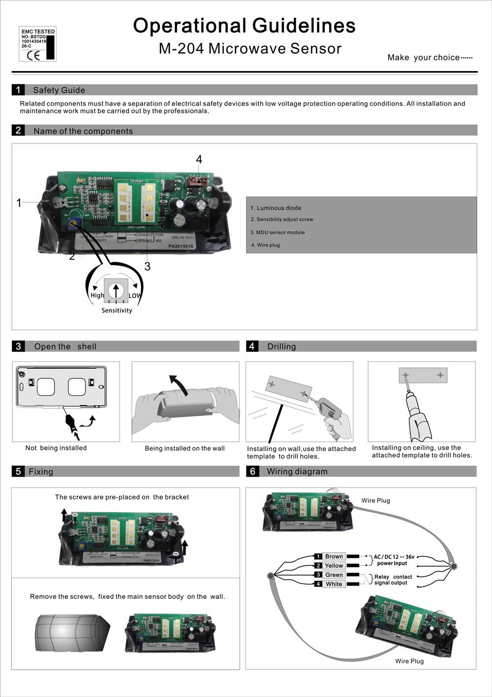 M-204 Microwave Sensor