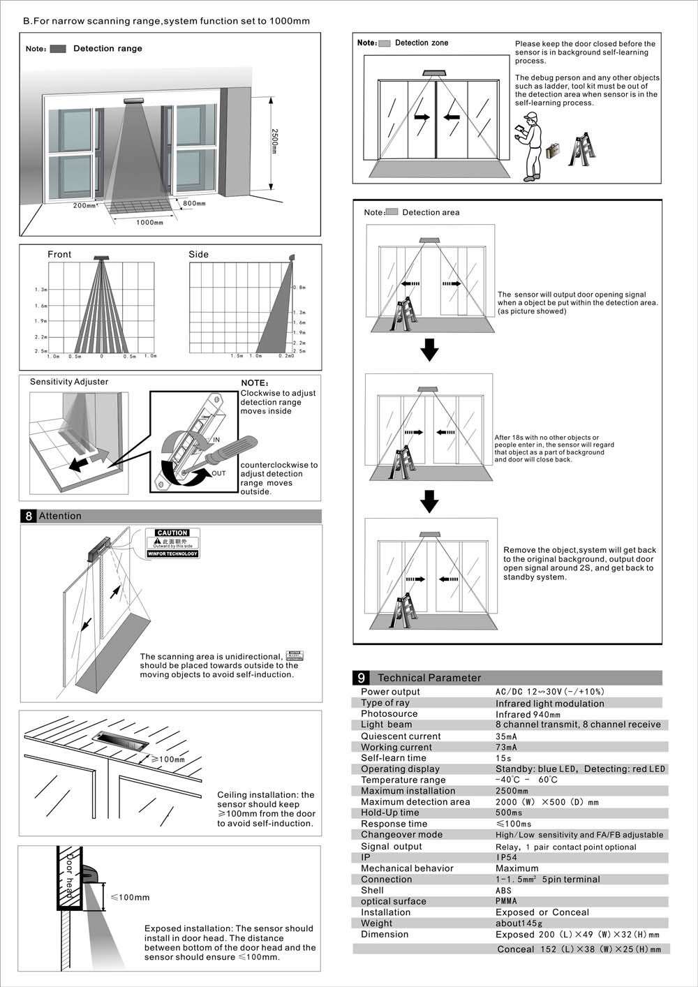 M-229E Presence Curtain Sensor 