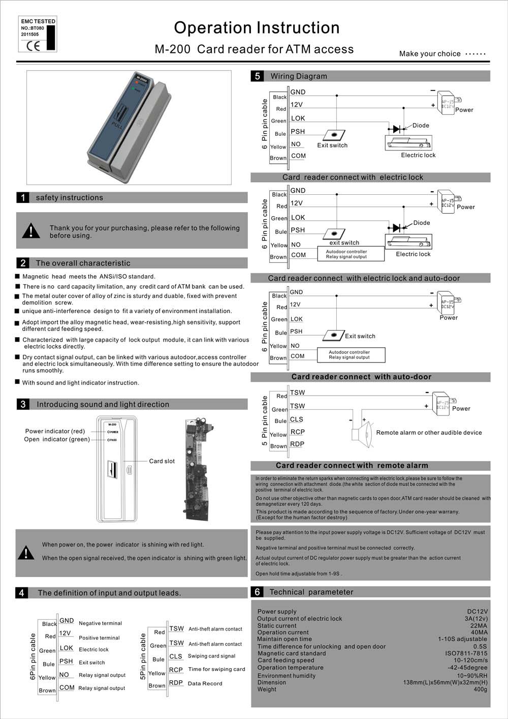 M-200 ATM Card Reader for ATM Access