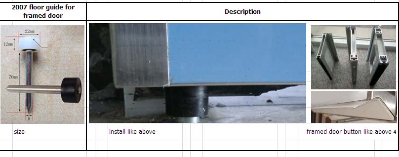 Concealed type Floor Guide for Sliding Door