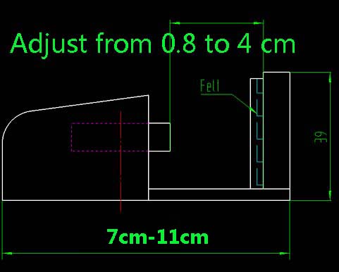 Door Floor Guide 1-4cm Adjustable